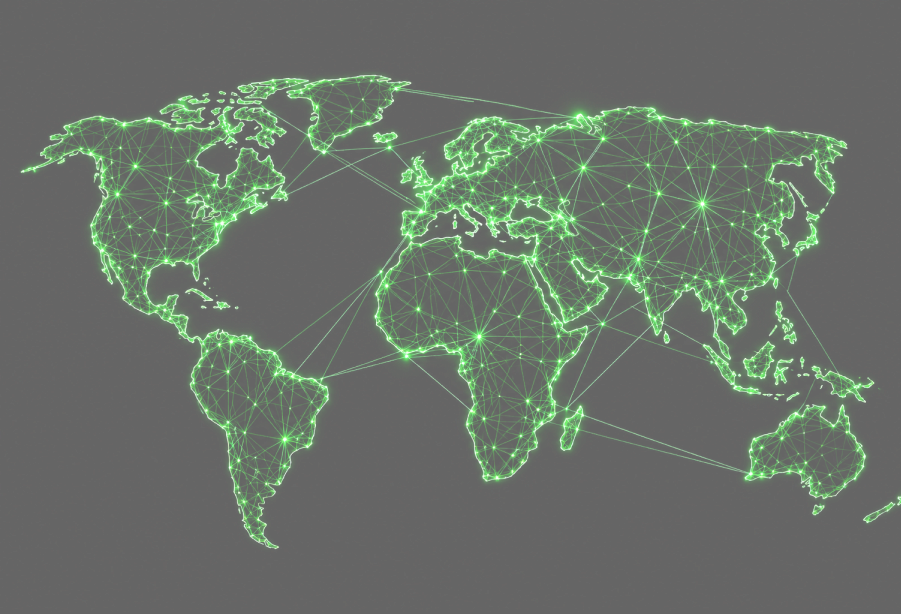 World map network